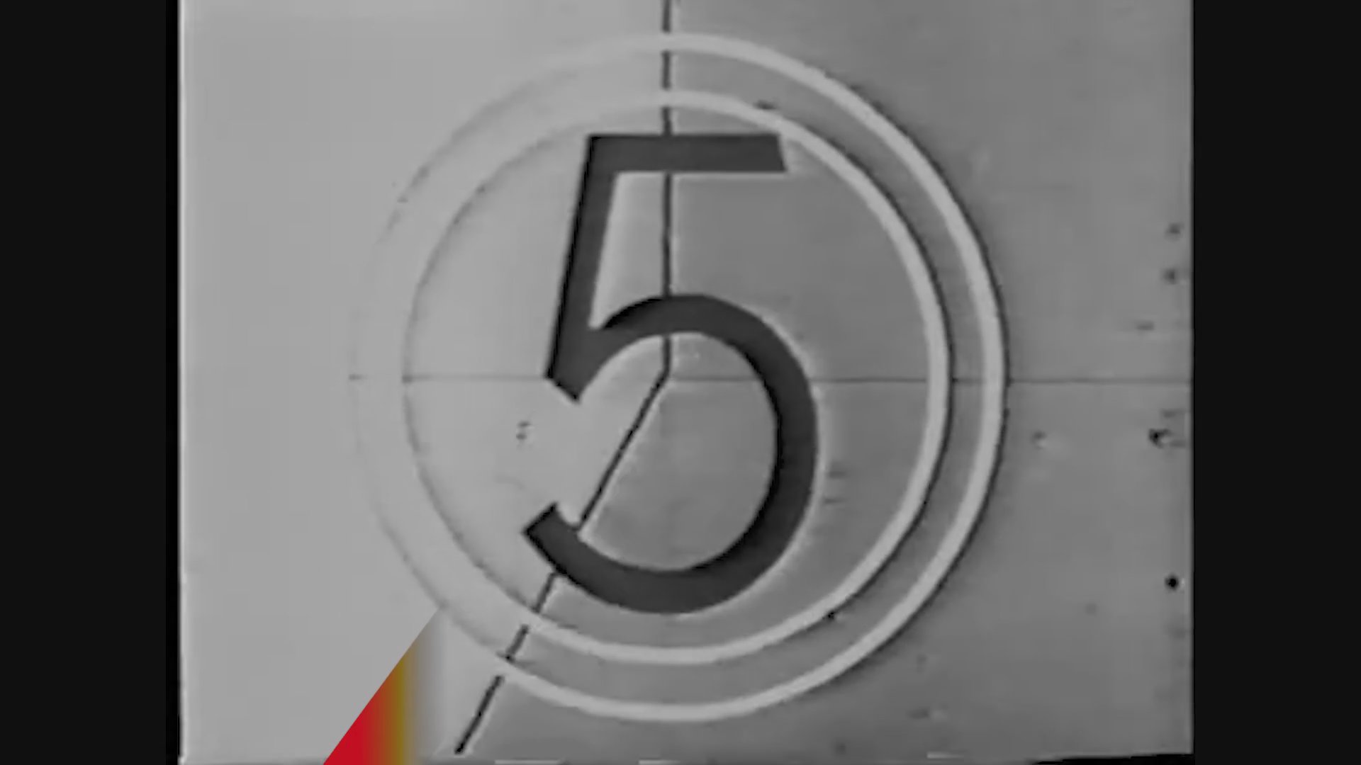 A classic film leader countdown transitions into the archival title card for the 1965 premiere of the television program, The Dating Game.