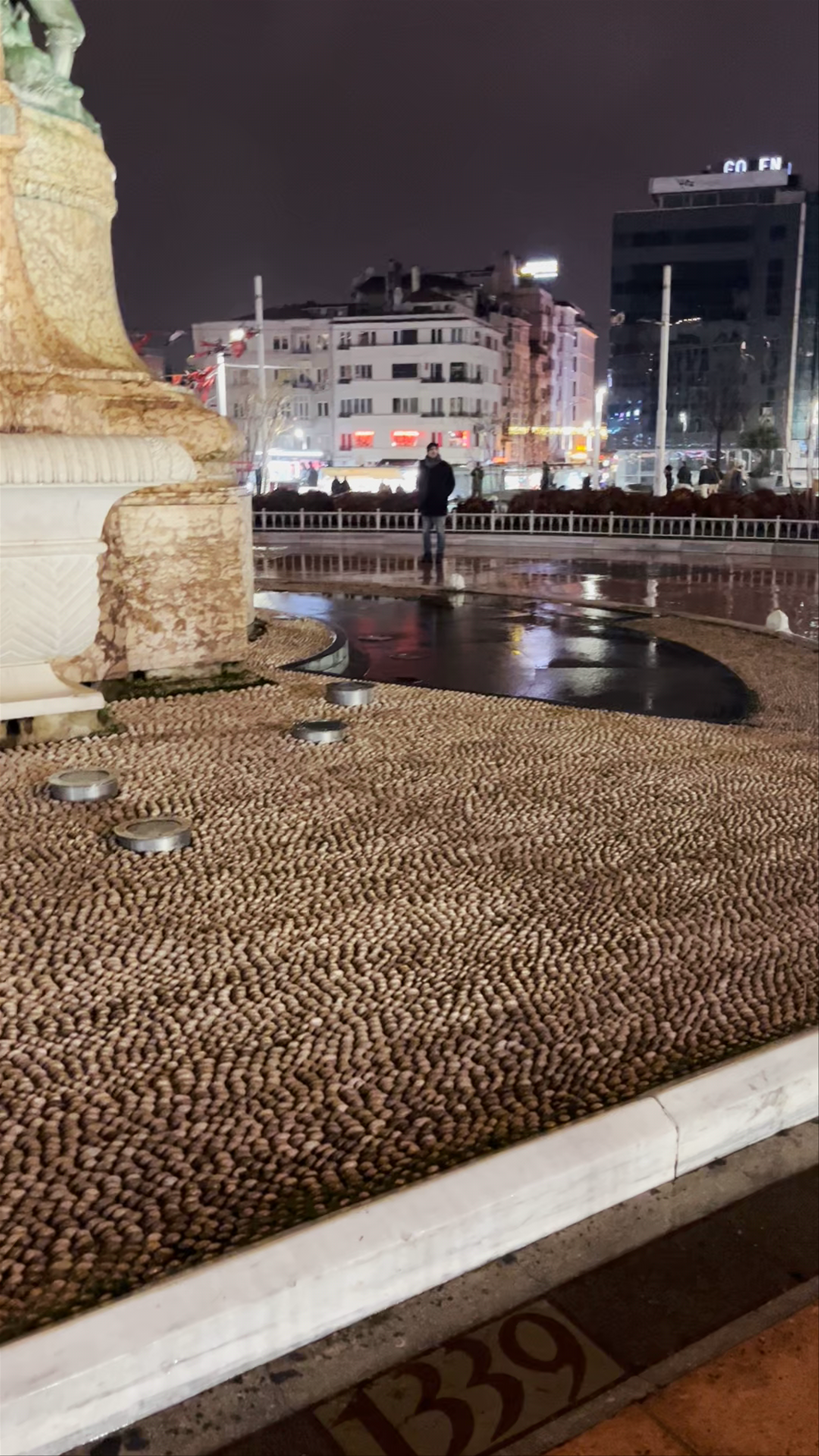 Evening at Taksim Square Monument, Istanbul