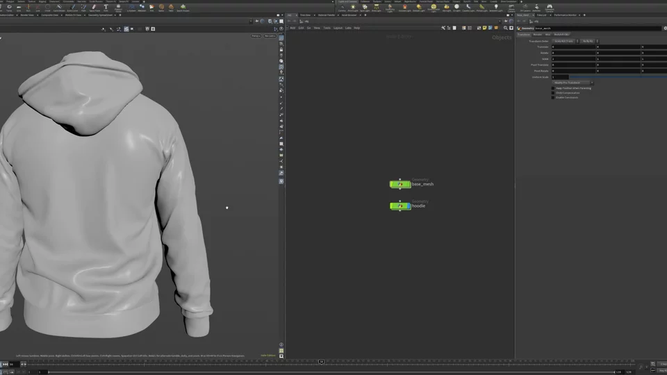 Video of 3D asset creation