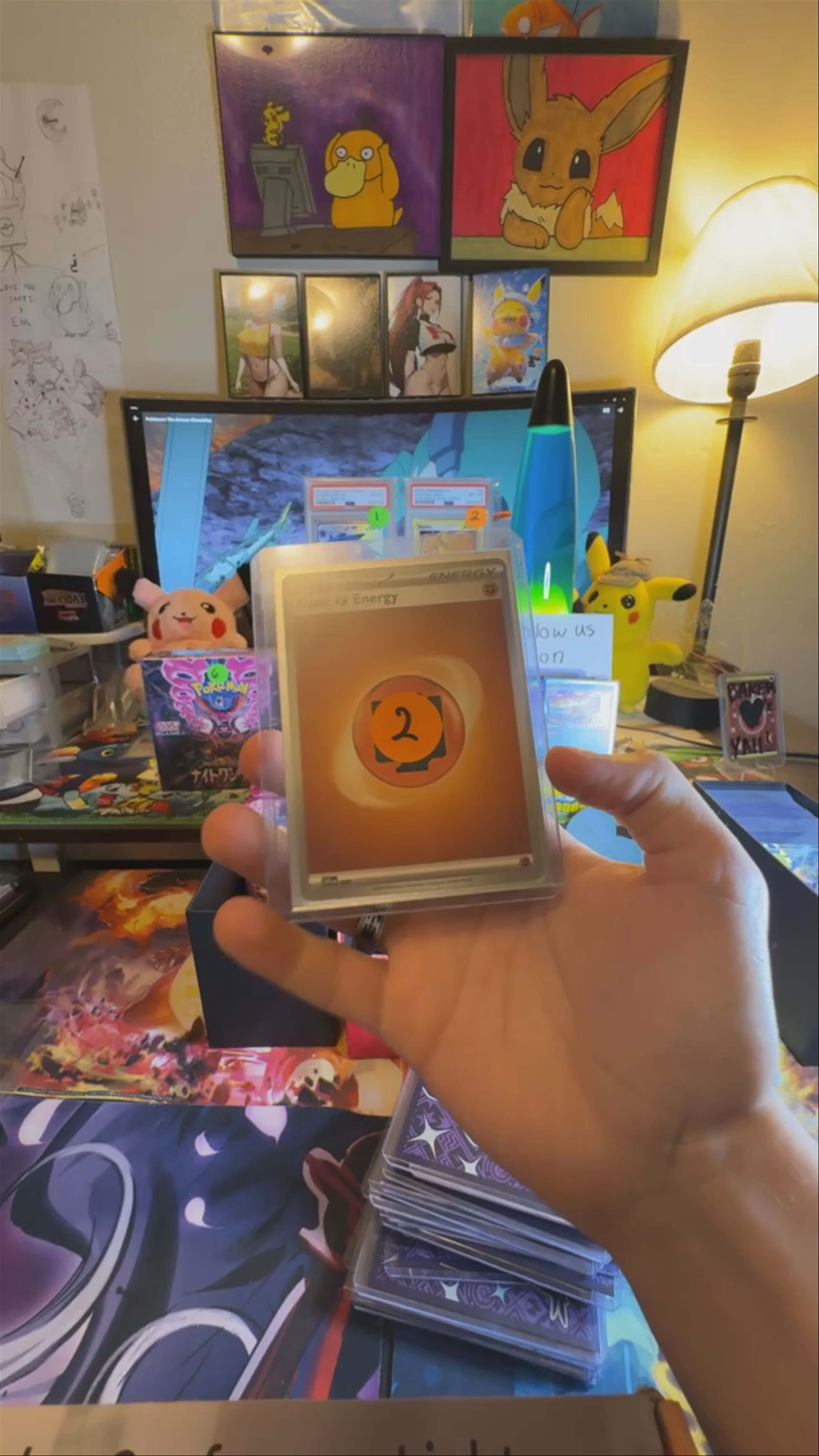 PSA 8 HOLO FIRE RED & LEAF GREEN RAICHU ⚡️