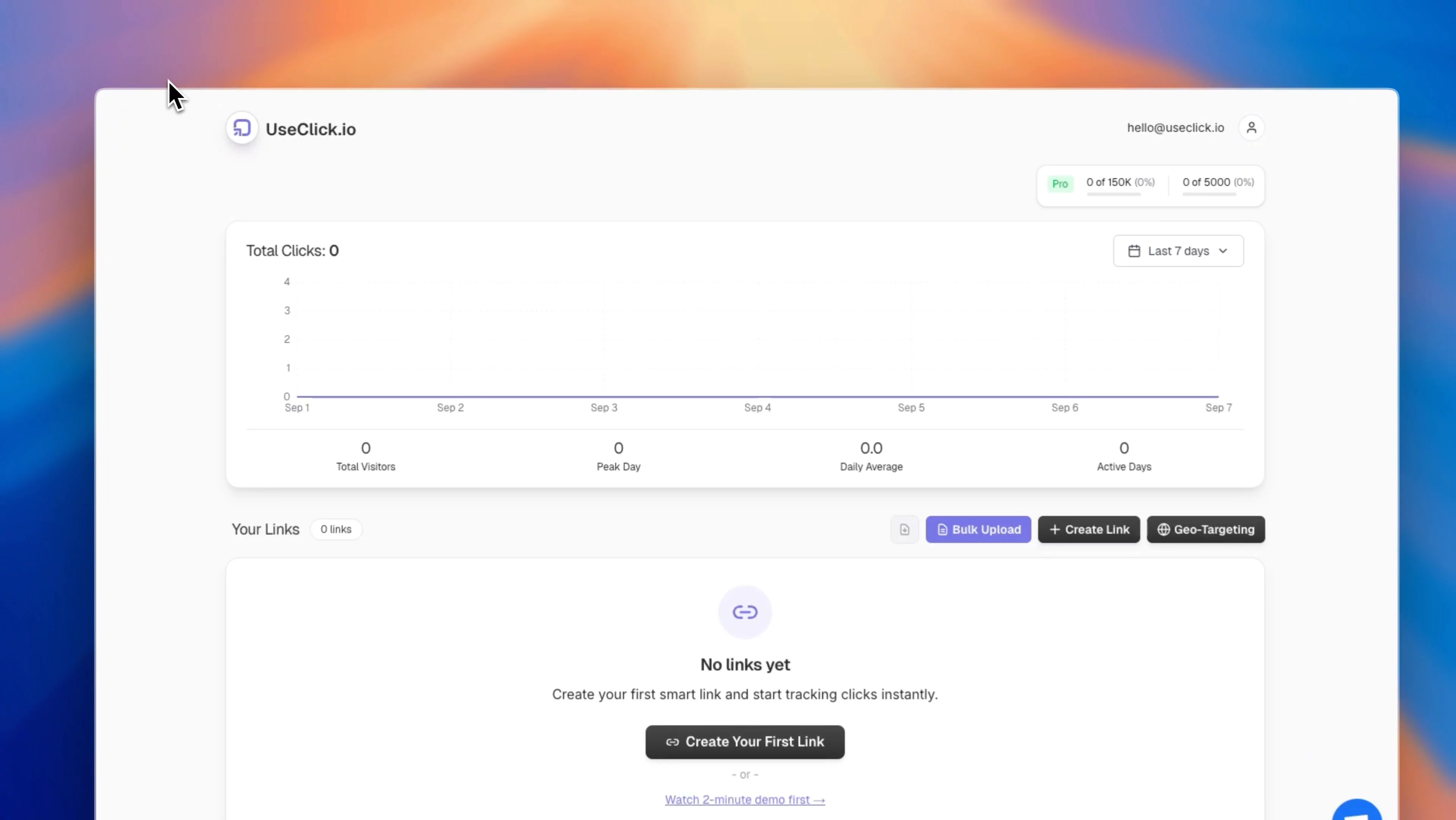 Preview of How to Create Your First Link with useclick.io