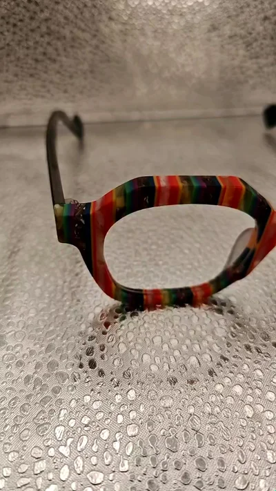 Rainbow Acetate  Glasses Frame | Colorful Vintage Unisex Eyeglasses  47-27-150