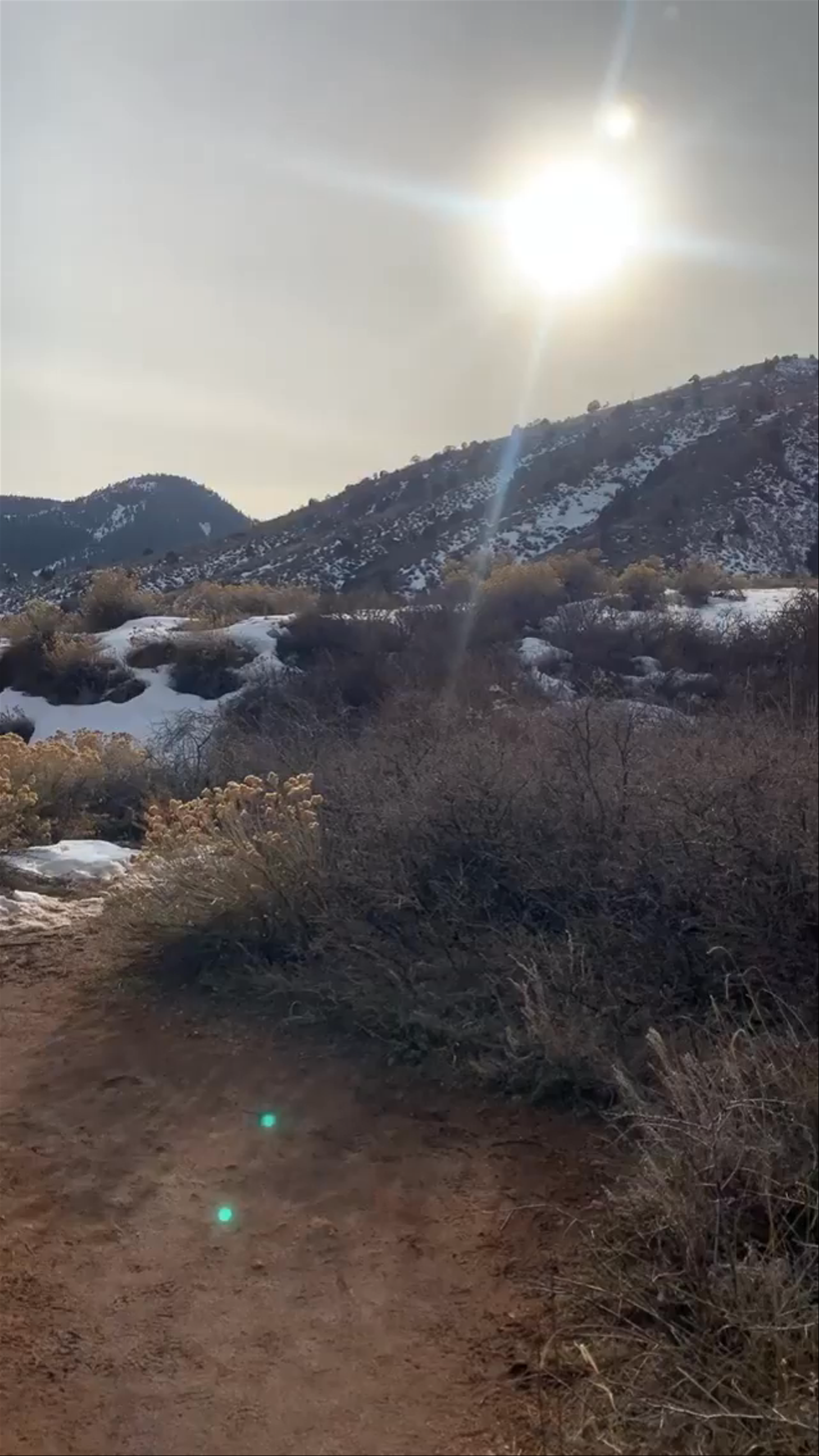 Winter Hike on Red Rocks Trail in Morrison, Colorado