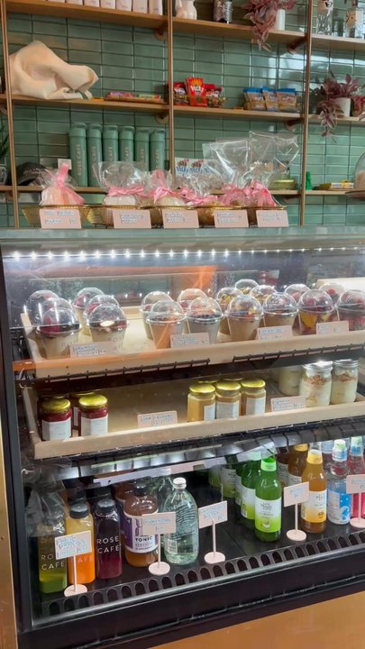 Rose Cafe - Pastry fridge - Cafes Near Me - Dallas, Texas