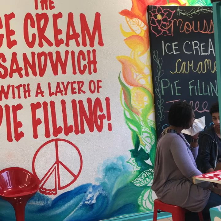 Peace Pie - The inside of the place. Very hipster - Desserts Near Me - St. Augustine, Florida