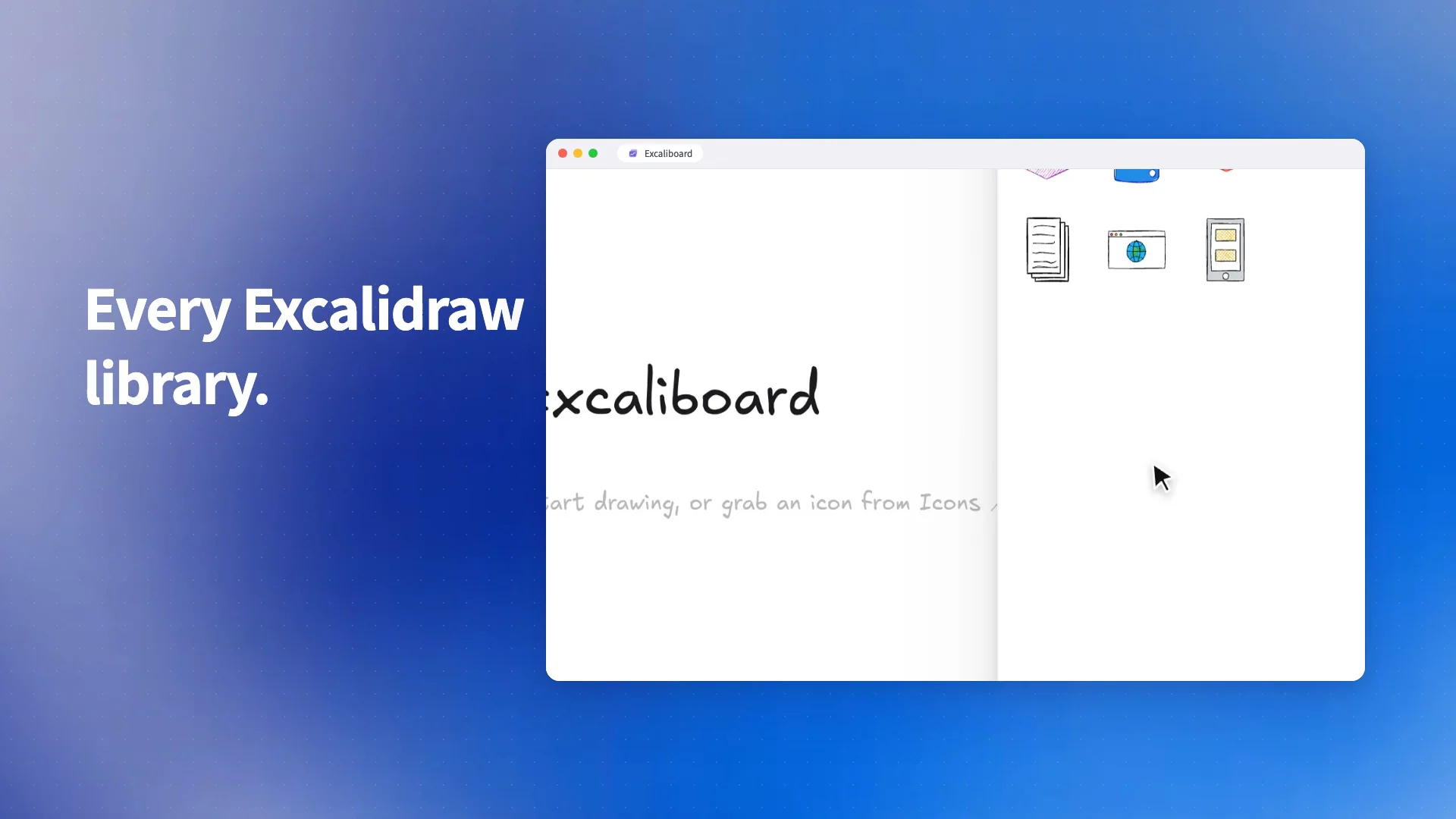 Excaliboard: Excalidraw, organized image 1