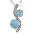 Tryst Larimar Necklace with white sapphire