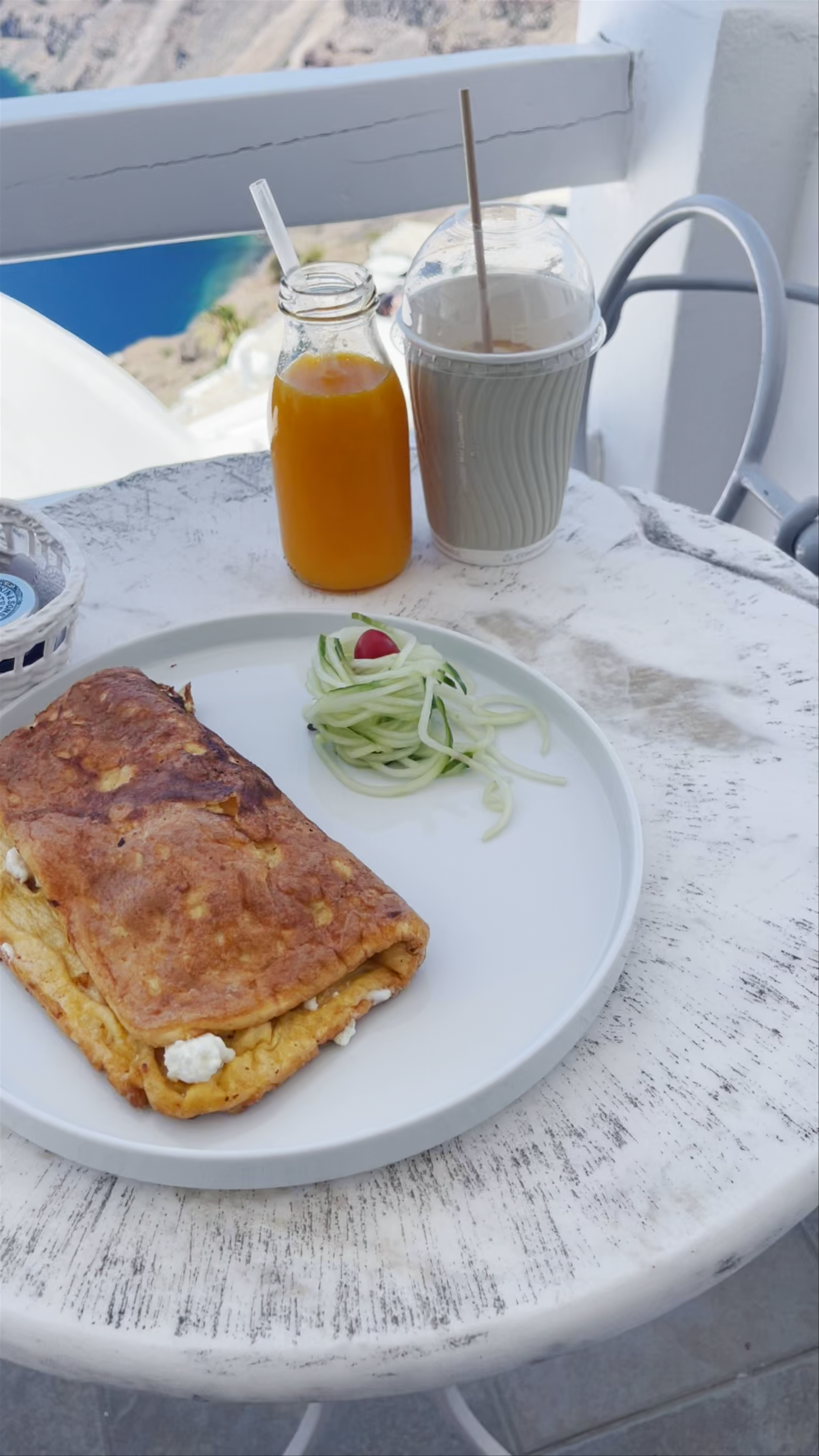 Breakfast with a Caldera View at Galini Hotel Santorini