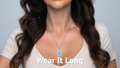 Larimar Clarity Oval Necklace with Sapphires Silver by Marahlago