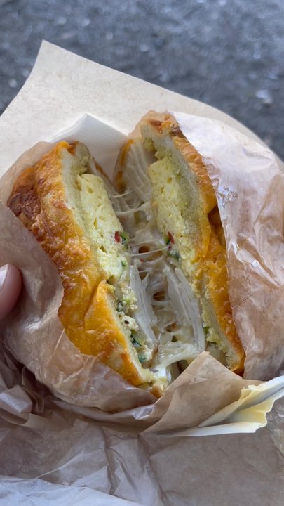 Cafe Argento - Turkey Breakfast sandwich on Jalapeño bagel - Coffee & Tea Near Me - Seattle, Washington