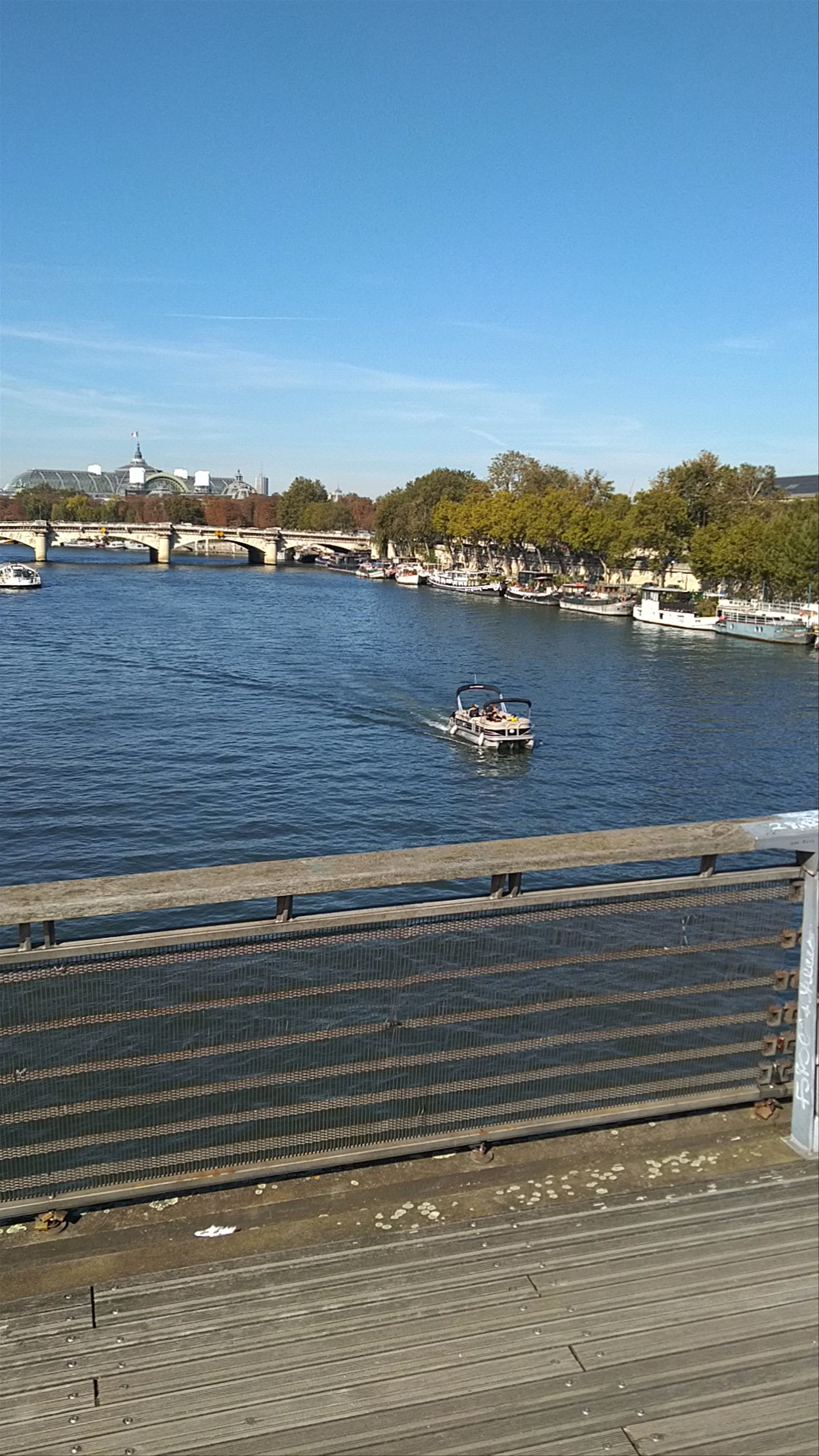 Scenic Stroll on Passerelle Léopold-Sédar-Senghor in Paris