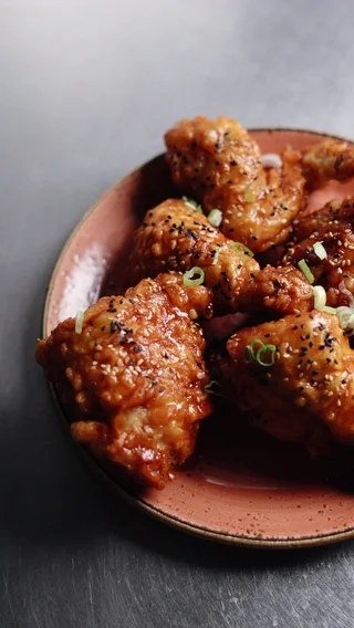 Double-Fried Chicken with Gochujang Sauce