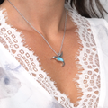Larimar Hummingbird Necklace
