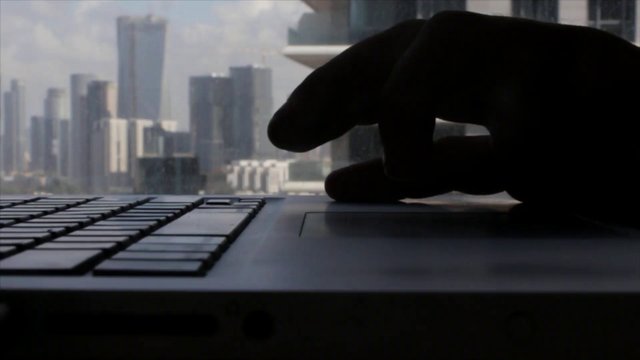 Browsing on laptop