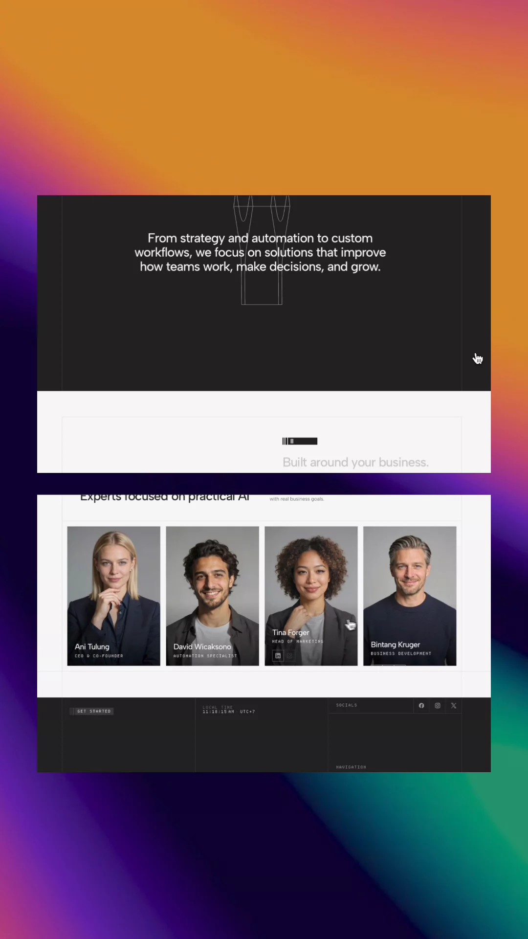 We’re so proud of our latest AI Consulting Agency template, Yudhistira, that we had to make a little teaser for it. Enjoy!