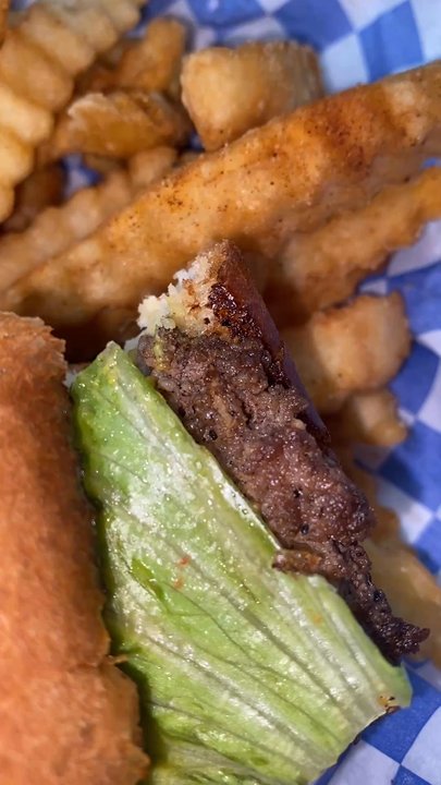 H & J Hamburgers - Just look at the seasoning on the patty! - Burgers Near Me - Fort Worth, Texas