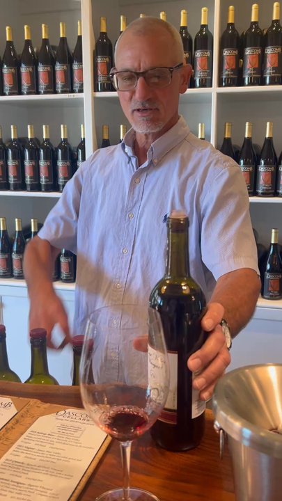 Dascomb Cellars - This was the amount of "pour" we got from this unprofessional individual. Go elsewhere for warm assistance - Wineries Near Me - Solvang, California