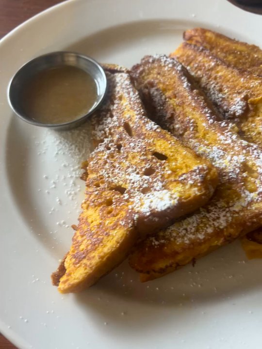 The Original Pancake House - The pumpkin French toast is delectable!  Great food and positive vibes on a rainy Saturday. - Breakfast & Brunch Near Me - Fort Worth, Texas