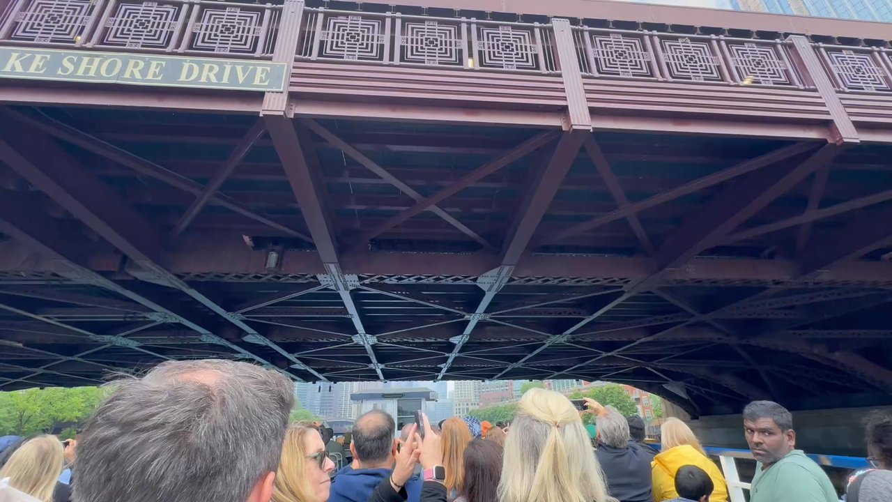 Tours & Boats - Our tour guide queued us for the best video clip on the tour - Boat Tours Near Me - Chicago, Illinois