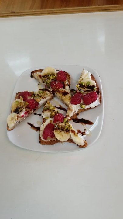CJ Coffee House - Fancy Toast, banana raspberry pistachio - Coffee & Tea Near Me - Orange, California