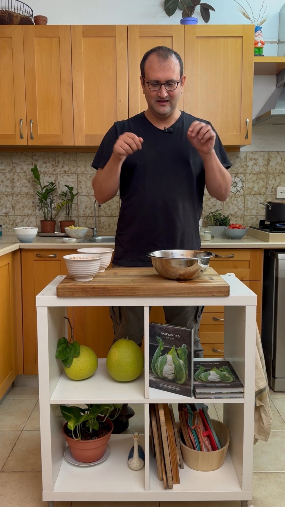 בחירת גרגירי חומוס והשריה