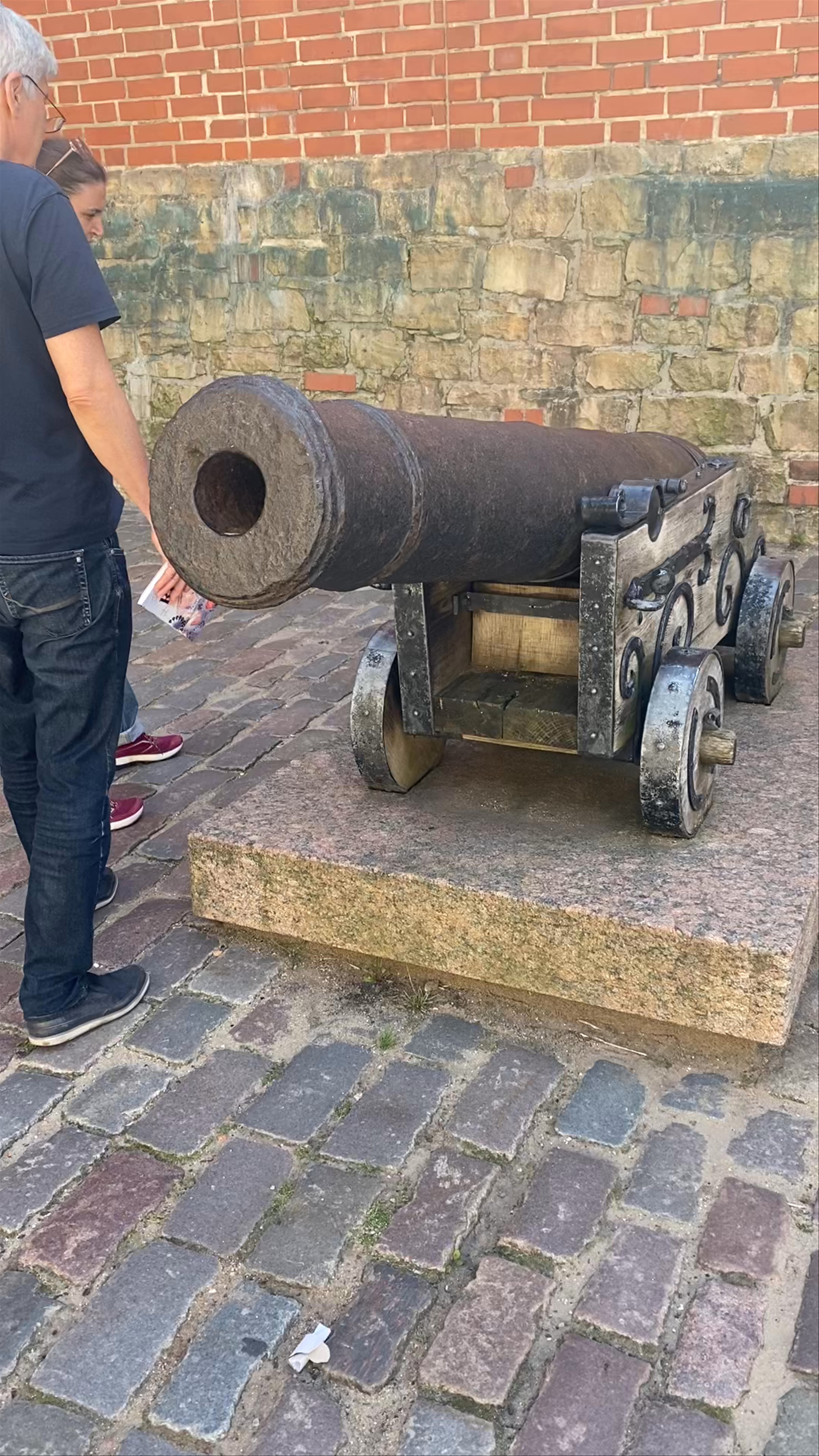 Exploring the Historic City Walls and Ancient Cannon in Central Riga, Latvia