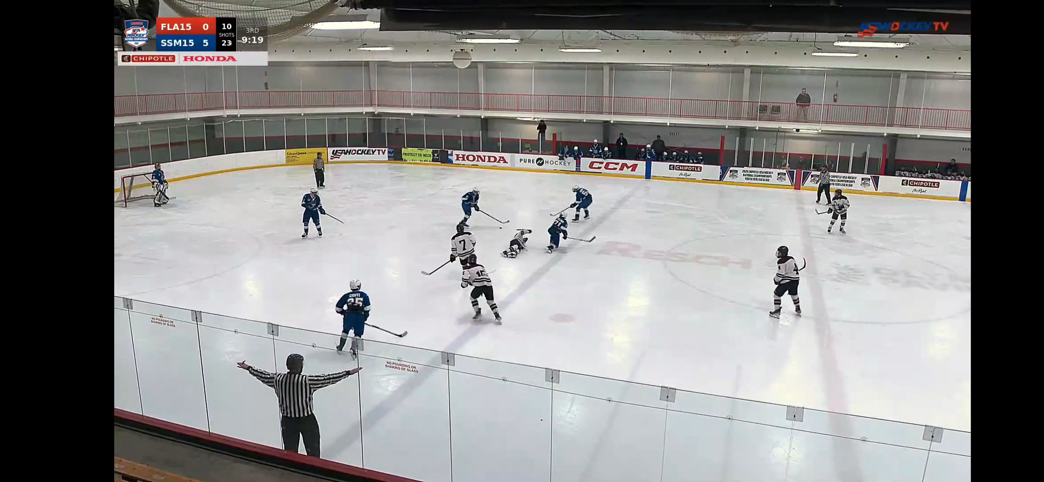 Andrew Follmer Delivers an Impressive Open Ice Check