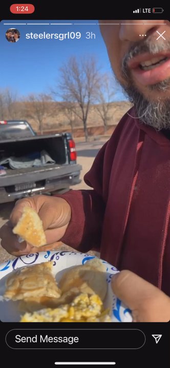 Zion River Resort RV Park & Campground - Myself praying  and having breakfast - RV Parks Near Me - Virgin, Utah