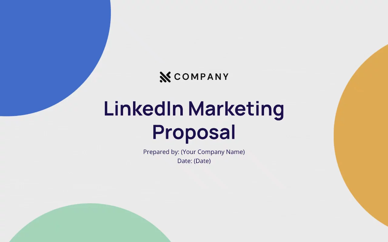 Preview of Linkedin Marketing Proposal Template