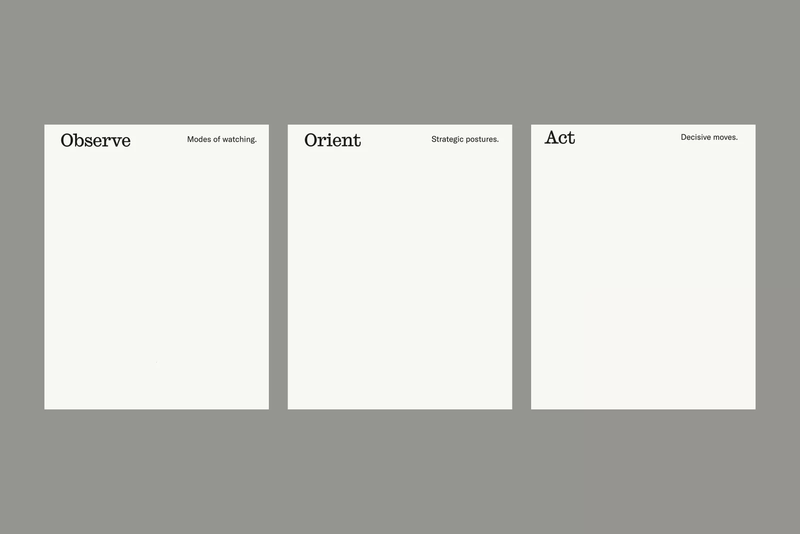 Three shapes. Three colors. Works in Slack. Works on a billboard.