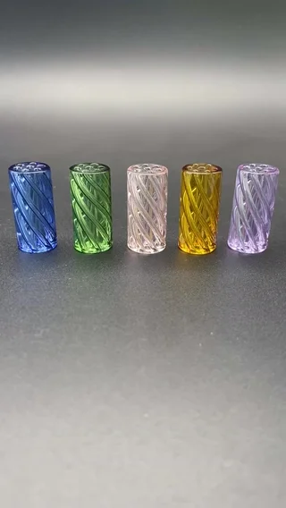 Preview pic of Spiral Joint Tips 5 Pack Blue, Pink, Purple, Green, Yellow Large 12 x 25 Millimeters