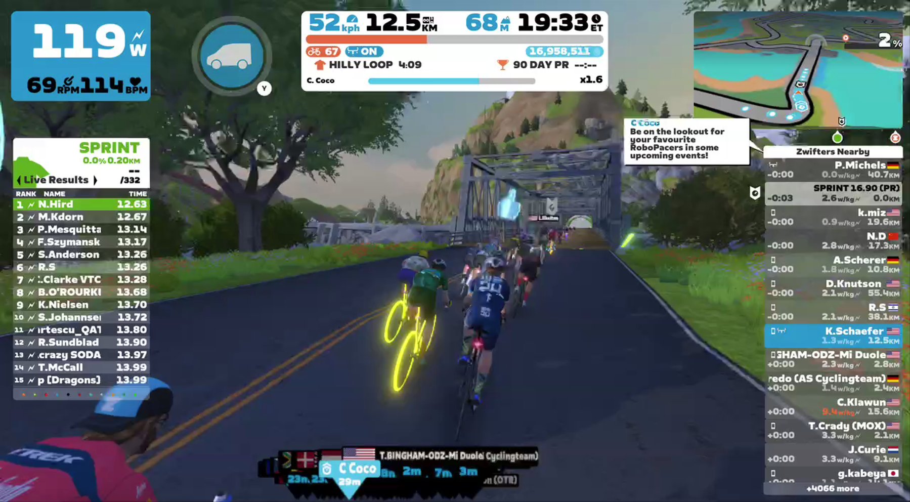 Zwift - Pacer Group Ride: Triple Flat Loops in Watopia with Coco