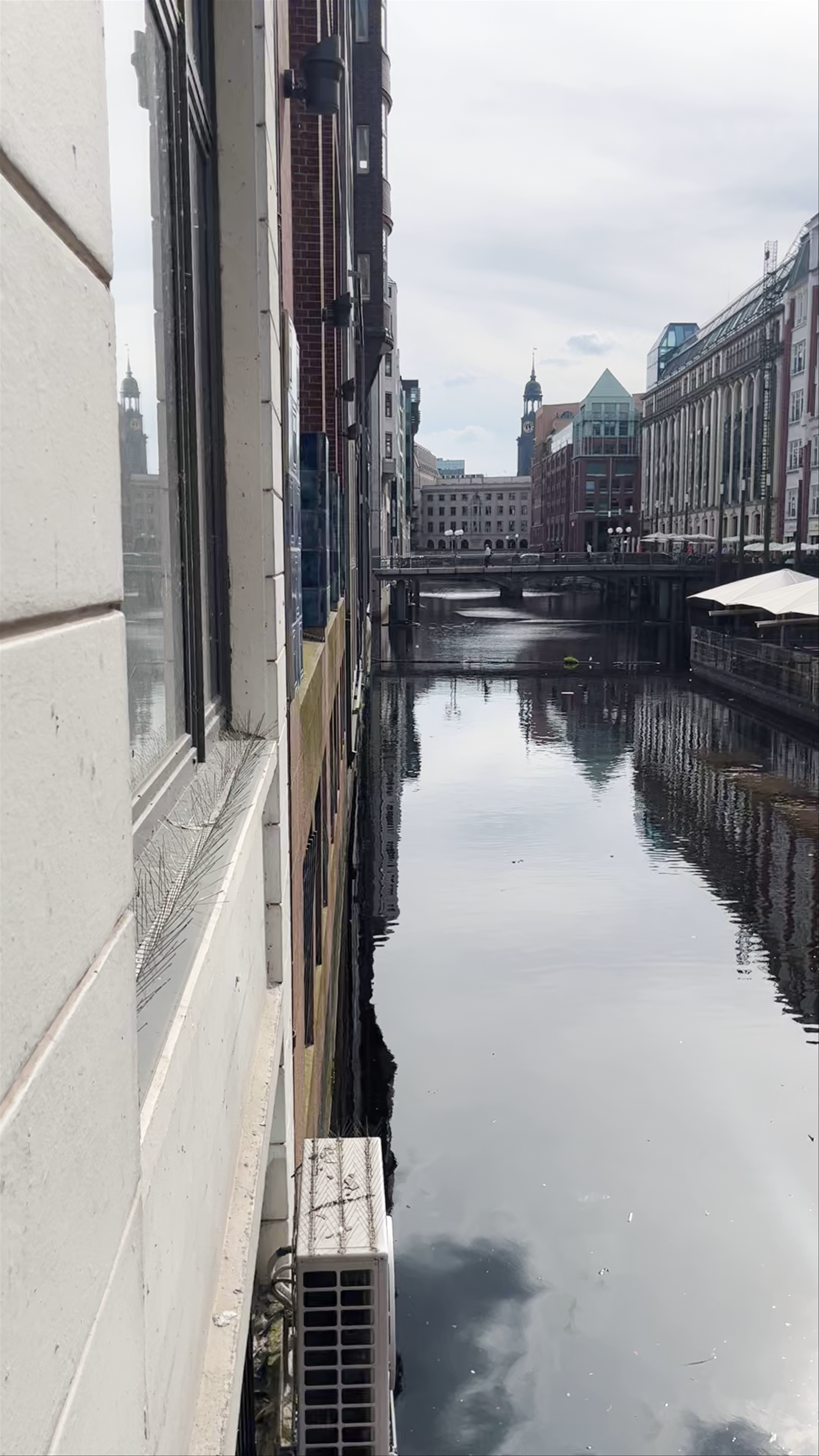 Tranquil Canal Views and Vibrant Café Life in Hamburg