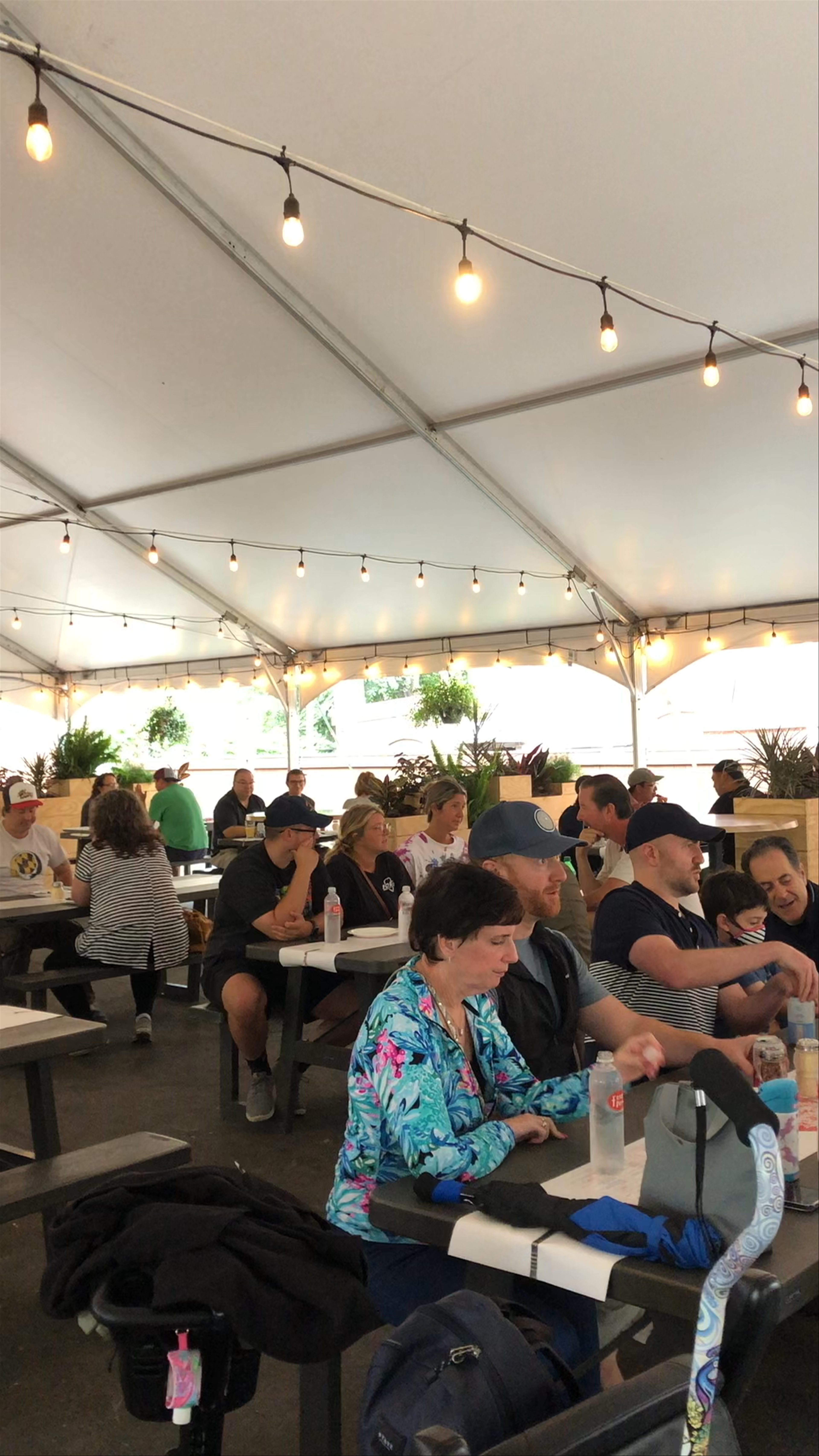 Community Gathering under Canopy in New Haven