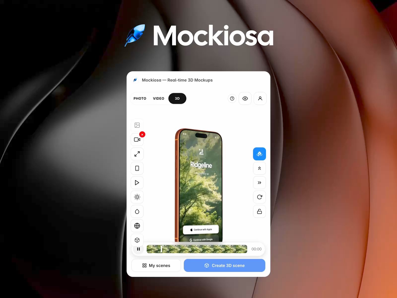 Mockiosa — Real-time 3D Mockups