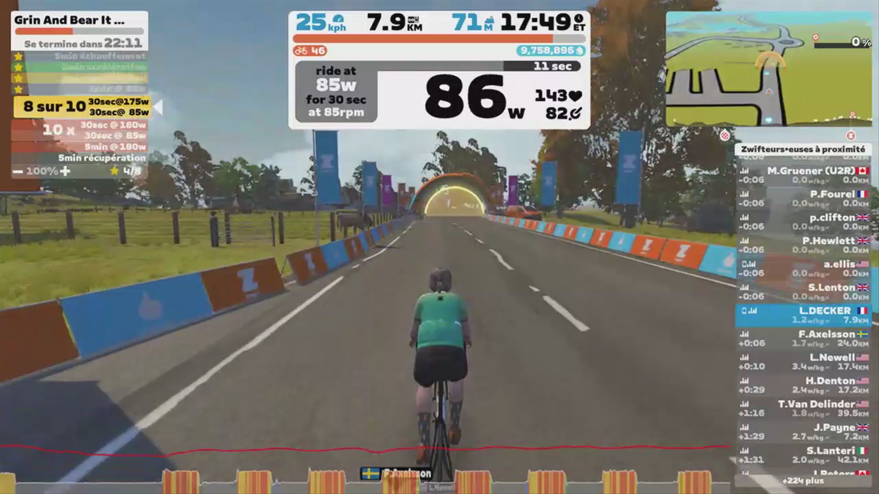 Zwift - Grin And Bear It on Glasgow Crit Circuit in Scotland