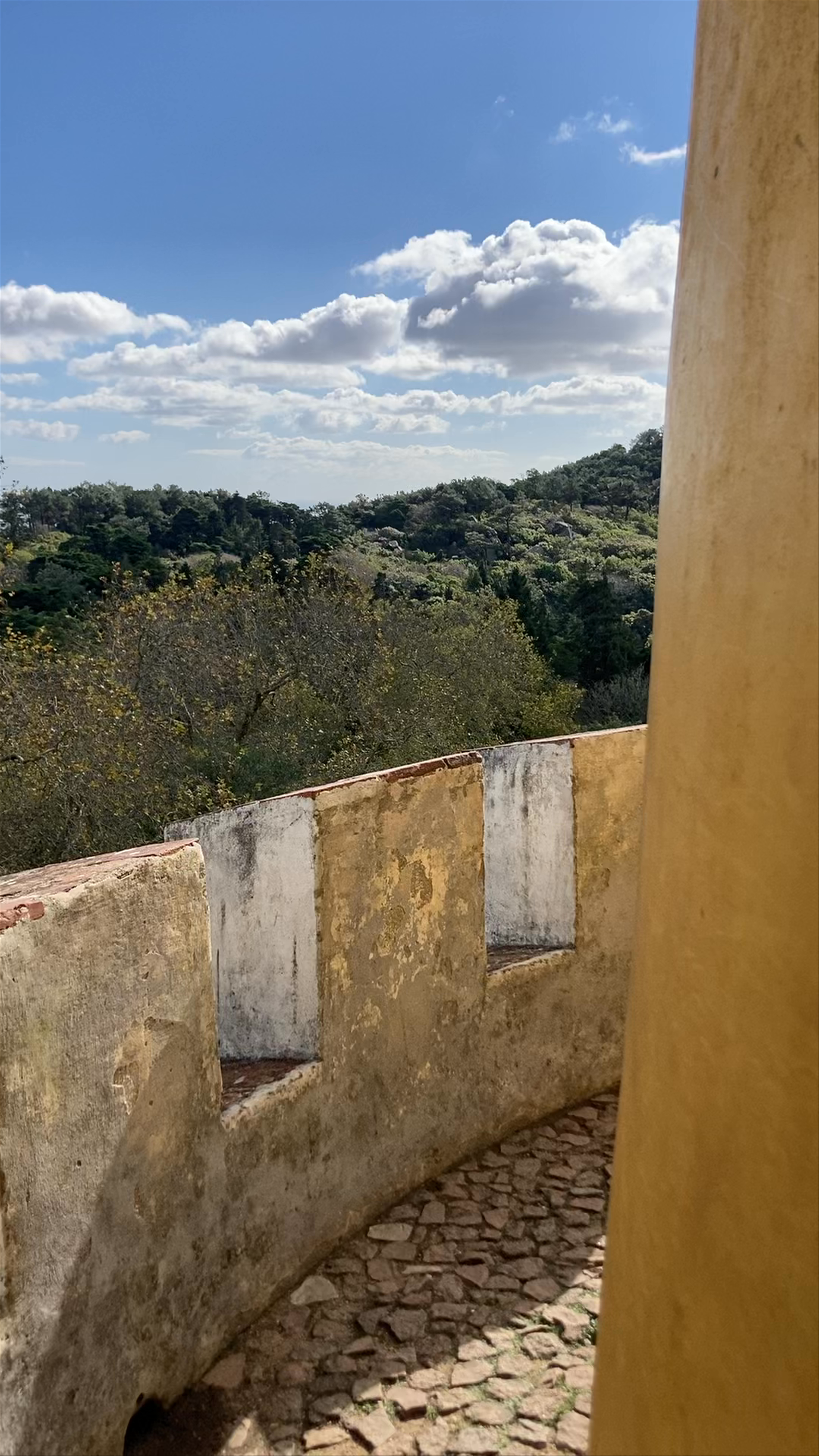 Enchanting Views and Historic Walls at Pena Palace in Sintra, Portugal