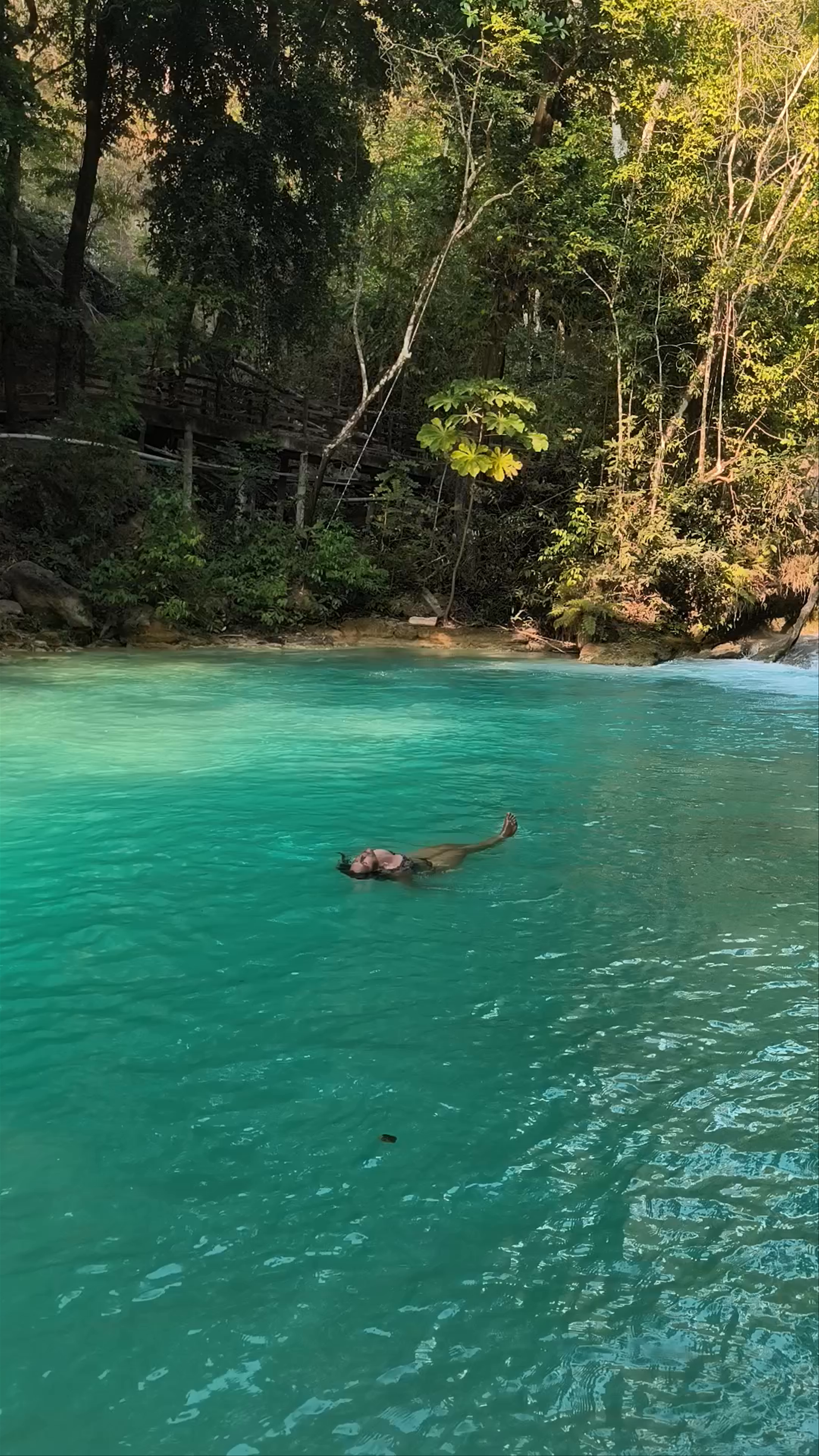 Refreshing Swim at Cascadas el Chiflón in Chiapas, Mexico