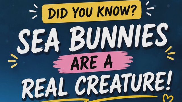 Did You Know? Sea Bunnies Are Real! 🐰🌊