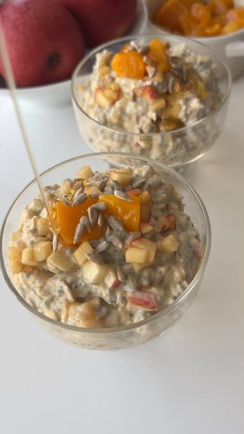Mango and Apple Bircher Oats 🍏🥭 | alicelovesbreakfast