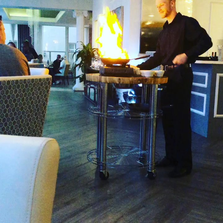 The View Oceanside Grill - Seafood flambé - Seafood Near Me - Nanaimo, British Columbia