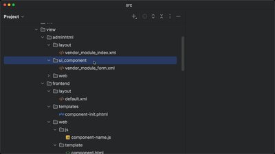 Organization of UI component files in Magento