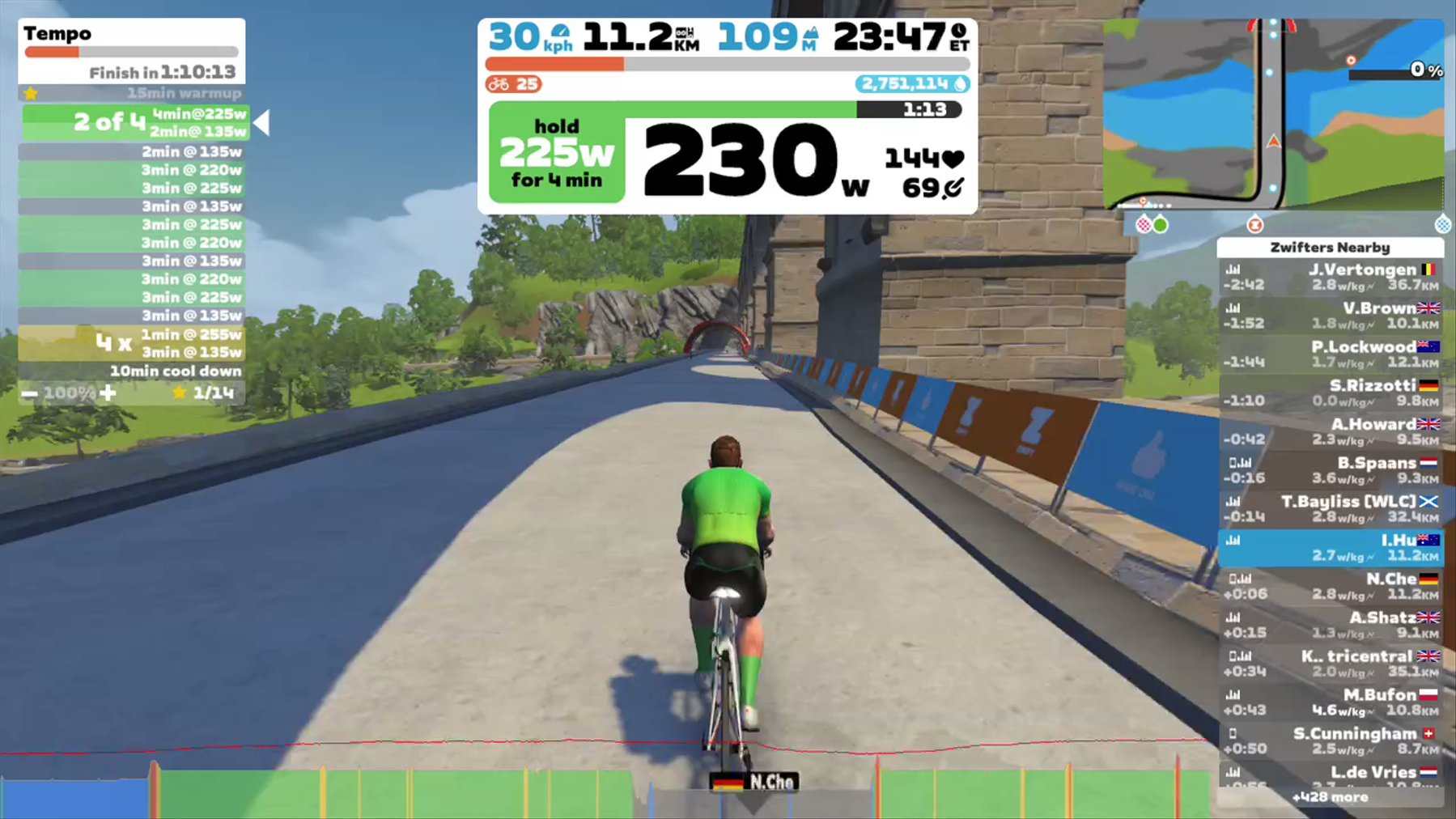 Zwift - Tempo in France