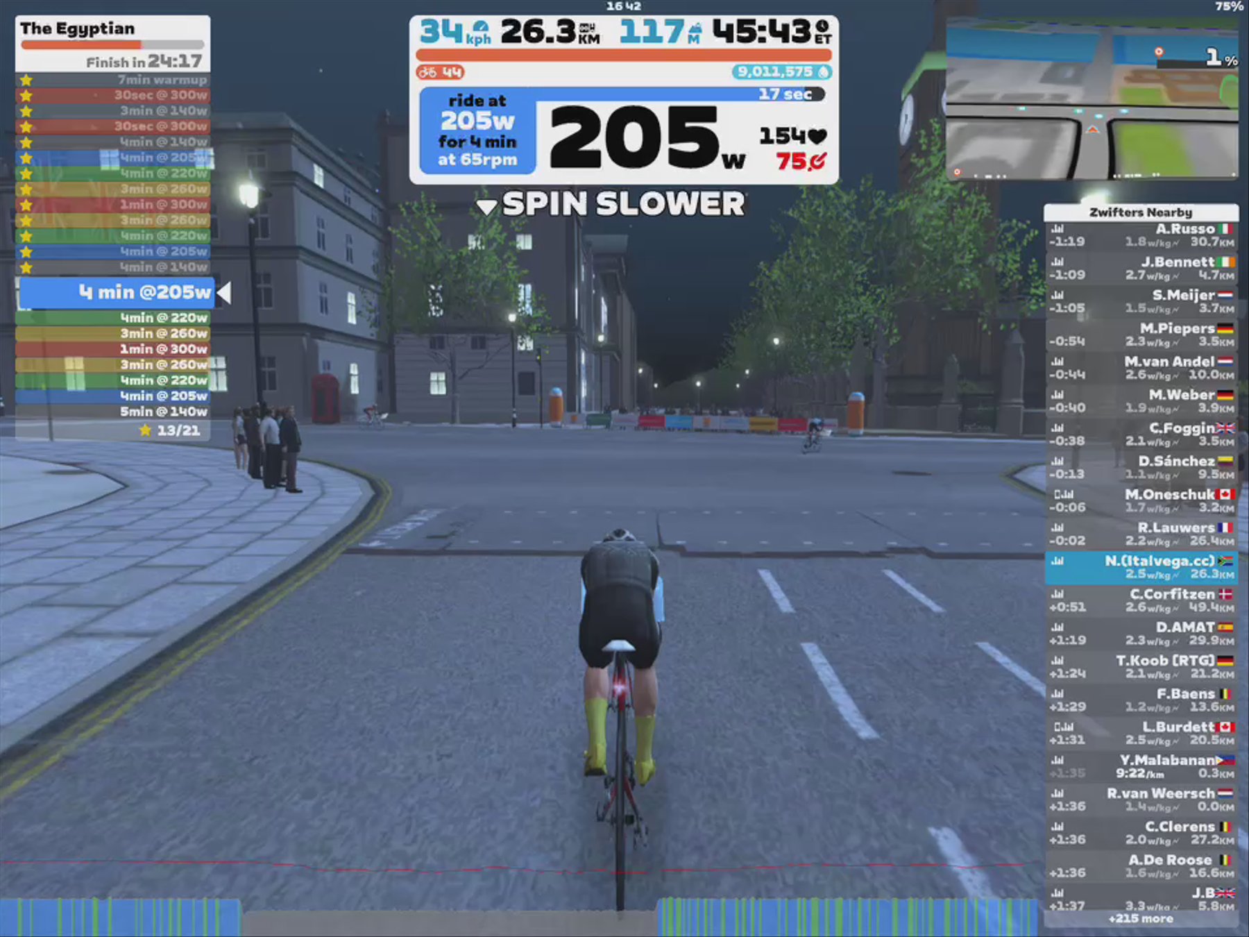 Zwift - The Egyptian in London