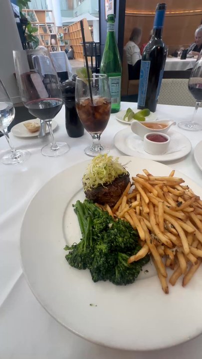 Bistango in Irvine - Filet, truffle fries and wedge salad - American Near Me - Irvine, California