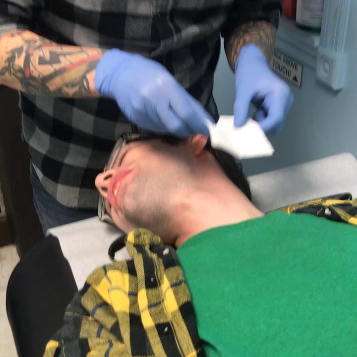 Immaculate Piercing - My friend getting his first ever piercing. Ryan did a fabulous job! - Piercing Near Me - Columbia, South Carolina