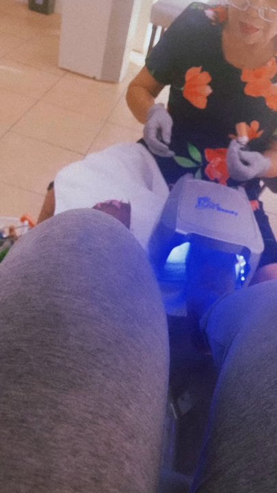 Nails & Spa - White toes for the Os - Nail Salons Near Me - Lawrenceville, Georgia