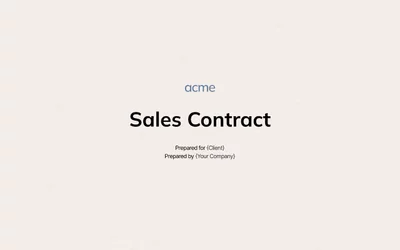 Preview of Sales Contract Template