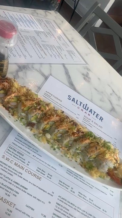 Saltwater Crab - King Sushi Roll Special! We enjoy the roll! - Seafood Near Me - Memphis, Tennessee