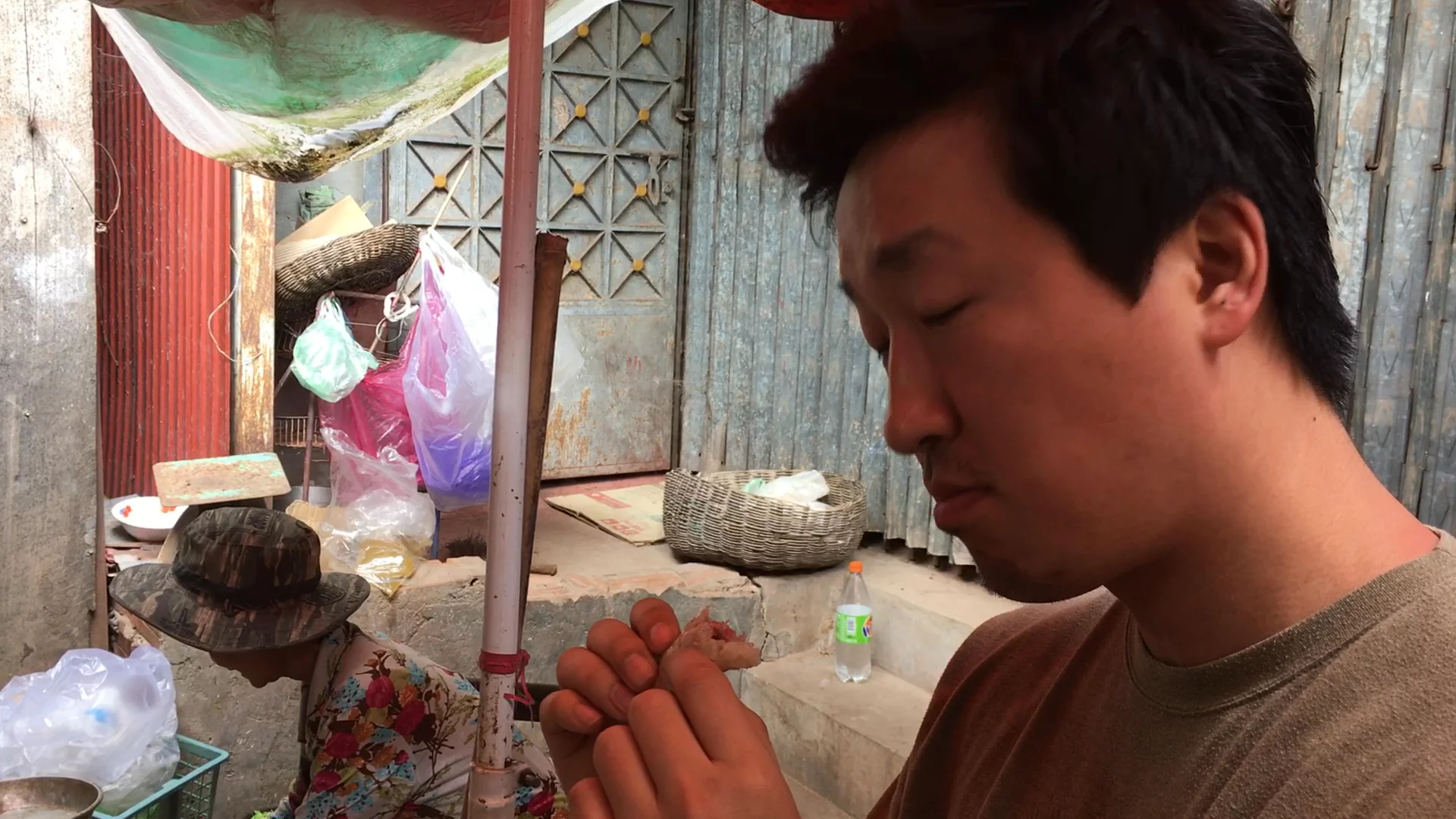 Visiting local markets on way to Sonle Tap